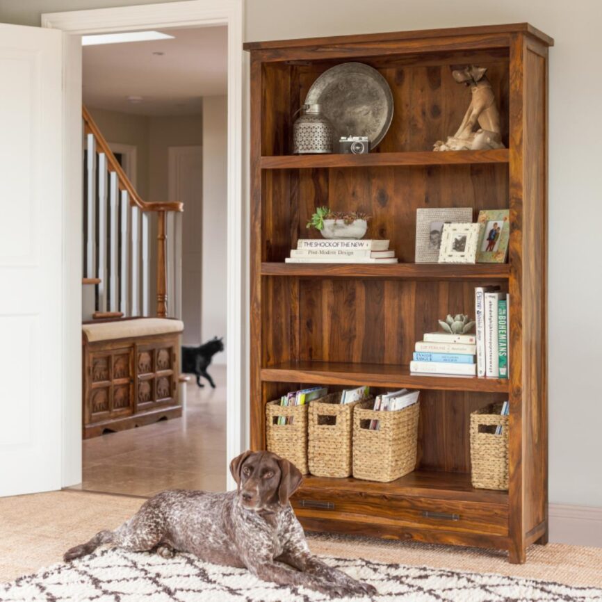Mehran Contemporary Sheesham Wood Bookshelf #1 - Duraster