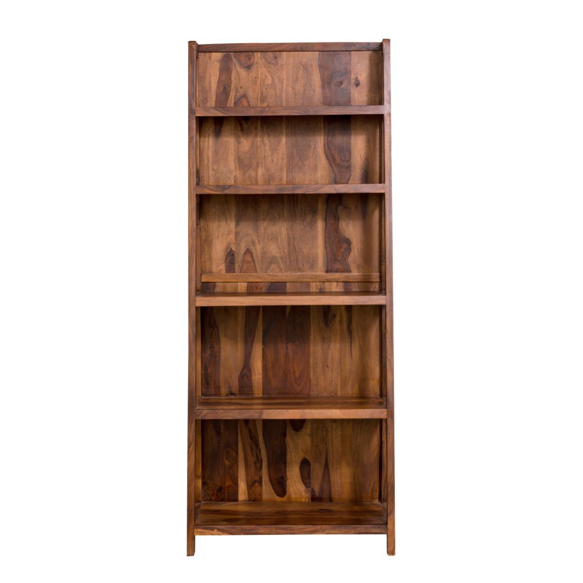 Mehran Contemporary Sheesham Wood Large Ladder Bookshelf #2 - Duraster