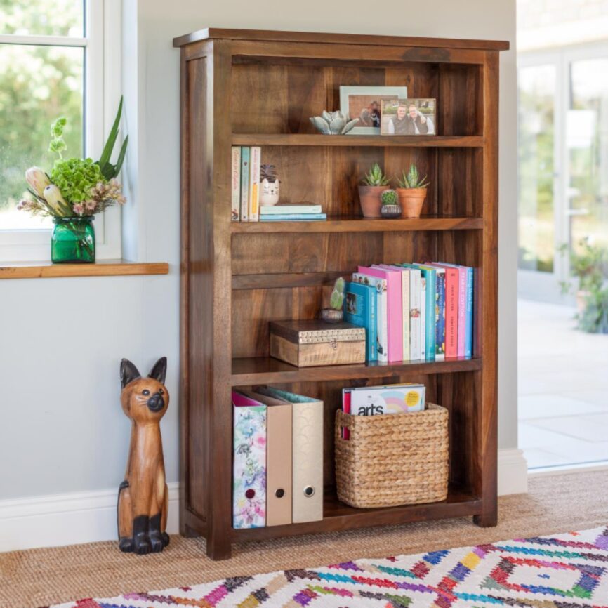 Mehran Contemporary Sheesham Wood Bookshelf #4 - Duraster