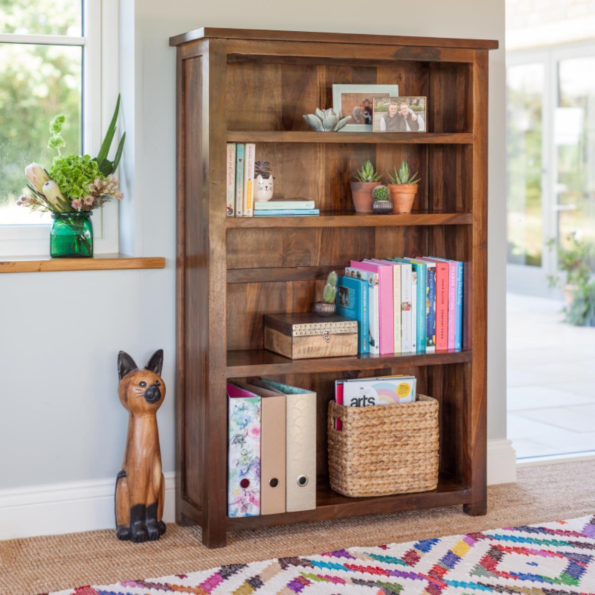 Mehran Contemporary Sheesham Wood Bookshelf #4 - Duraster