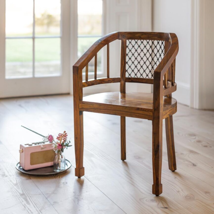 Mehran Contemporary Sheesham Wood Arm Chair #1 - Duraster