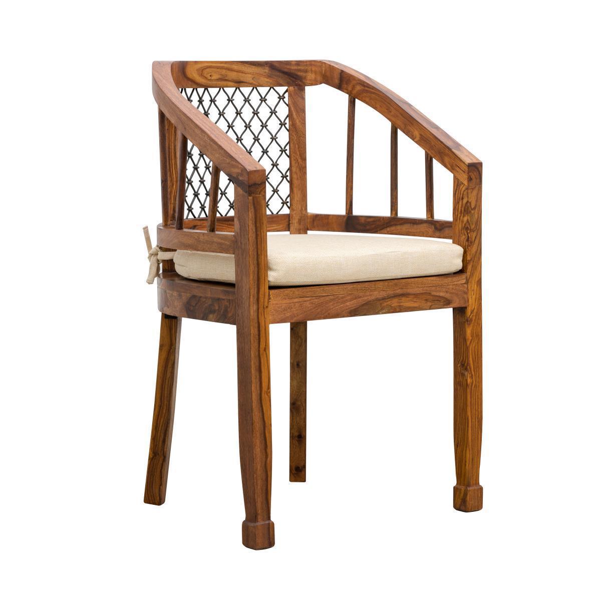 Mehran Contemporary Sheesham Wood Arm Chair #1 - Duraster