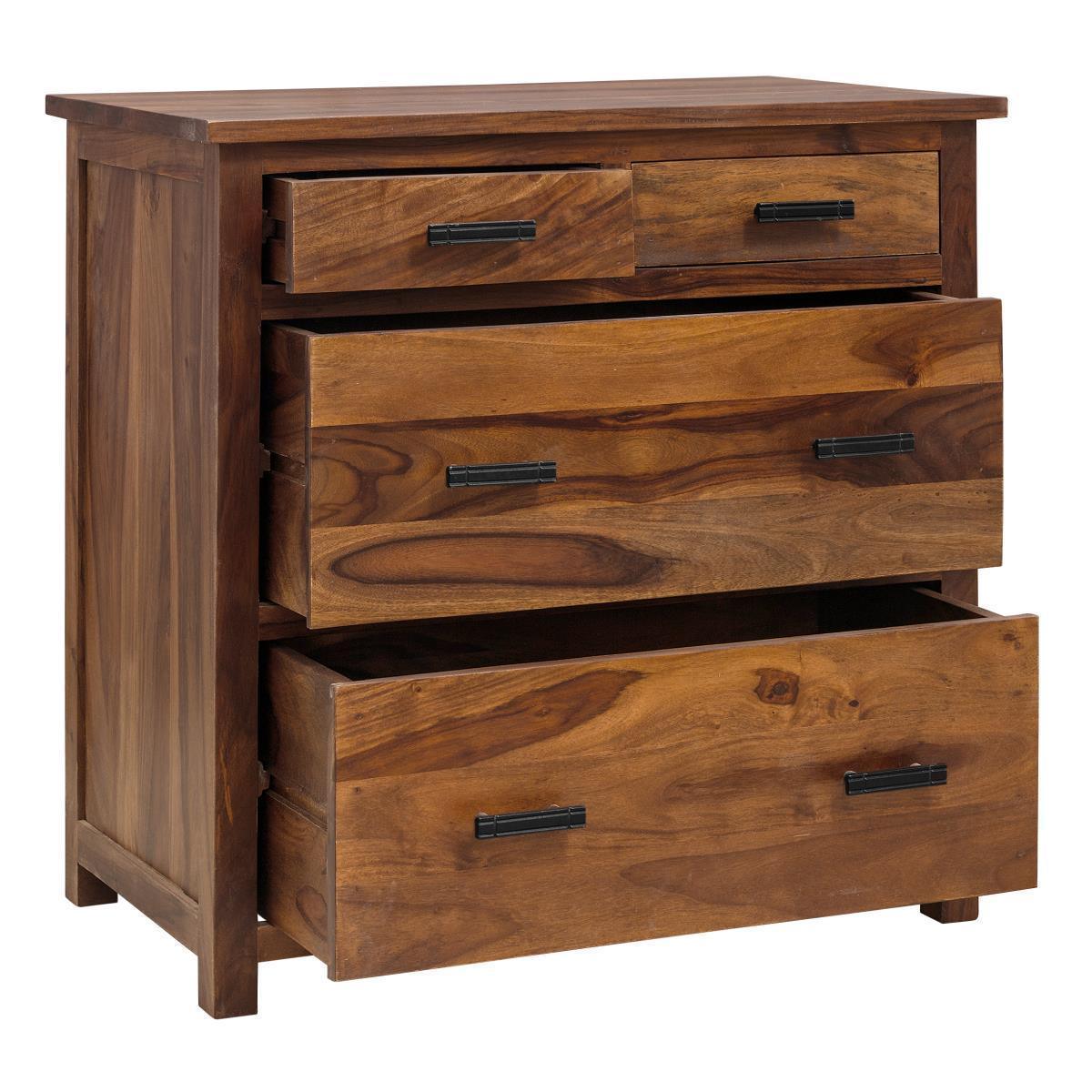 Mehran Contemporary Sheesham Wood Chest of Drawer Cabinet  #3 - Duraster