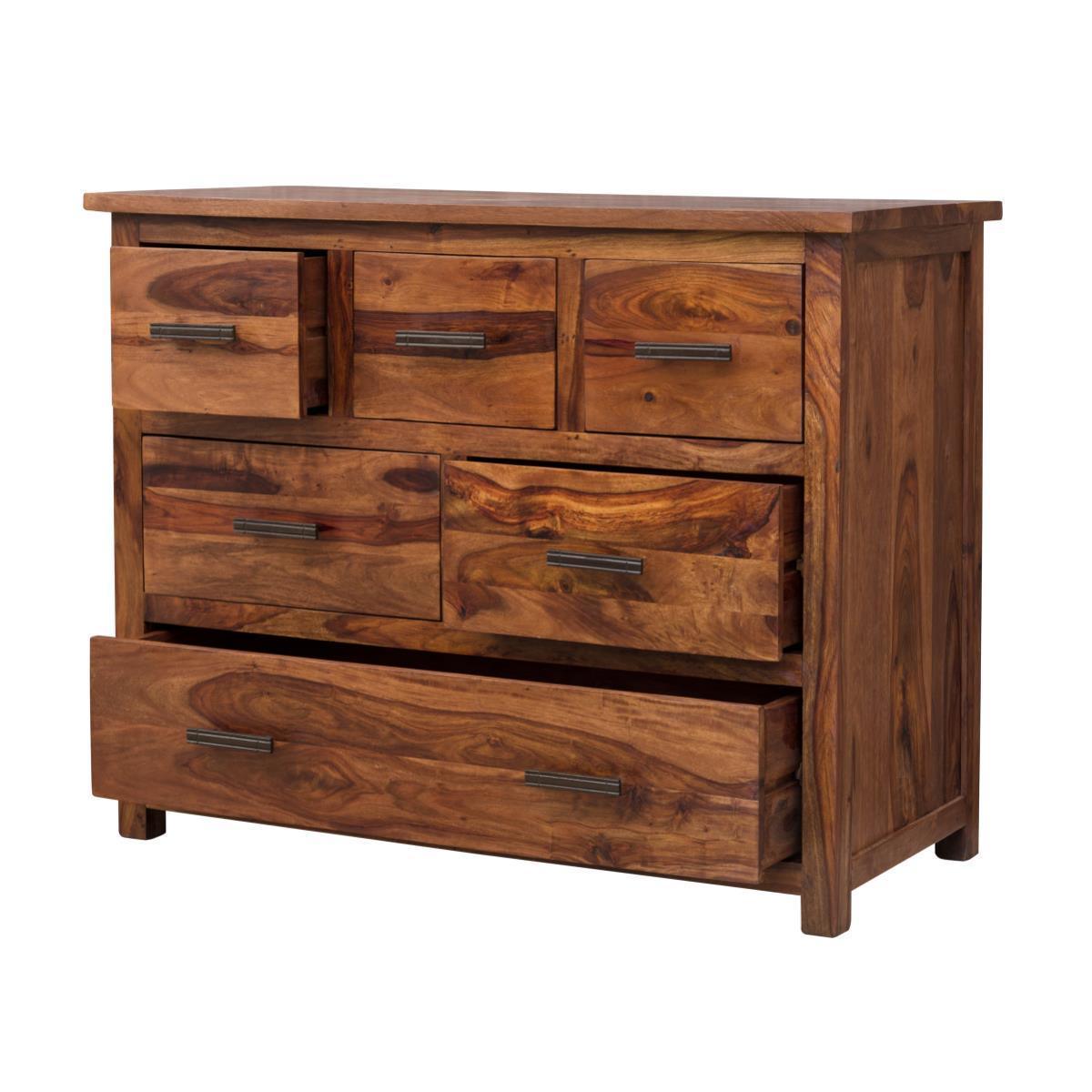 Mehran Contemporary Sheesham Wood Chest of Drawers Cabinet #4 - Duraster