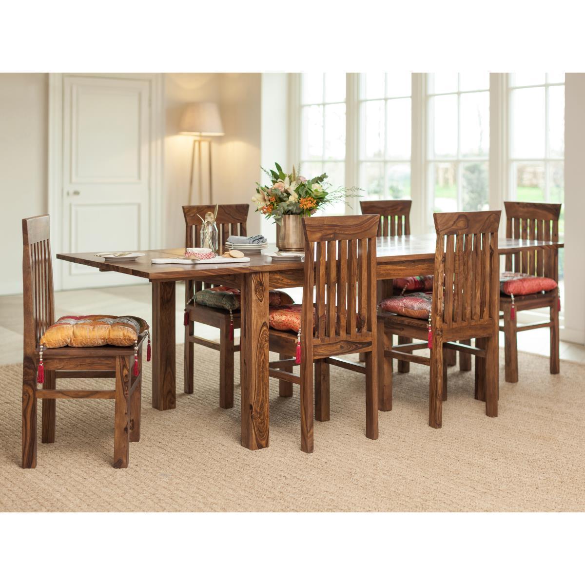 Mehran  Contemporary Sheesham Wood with Extension Panels Dining Set - Duraster