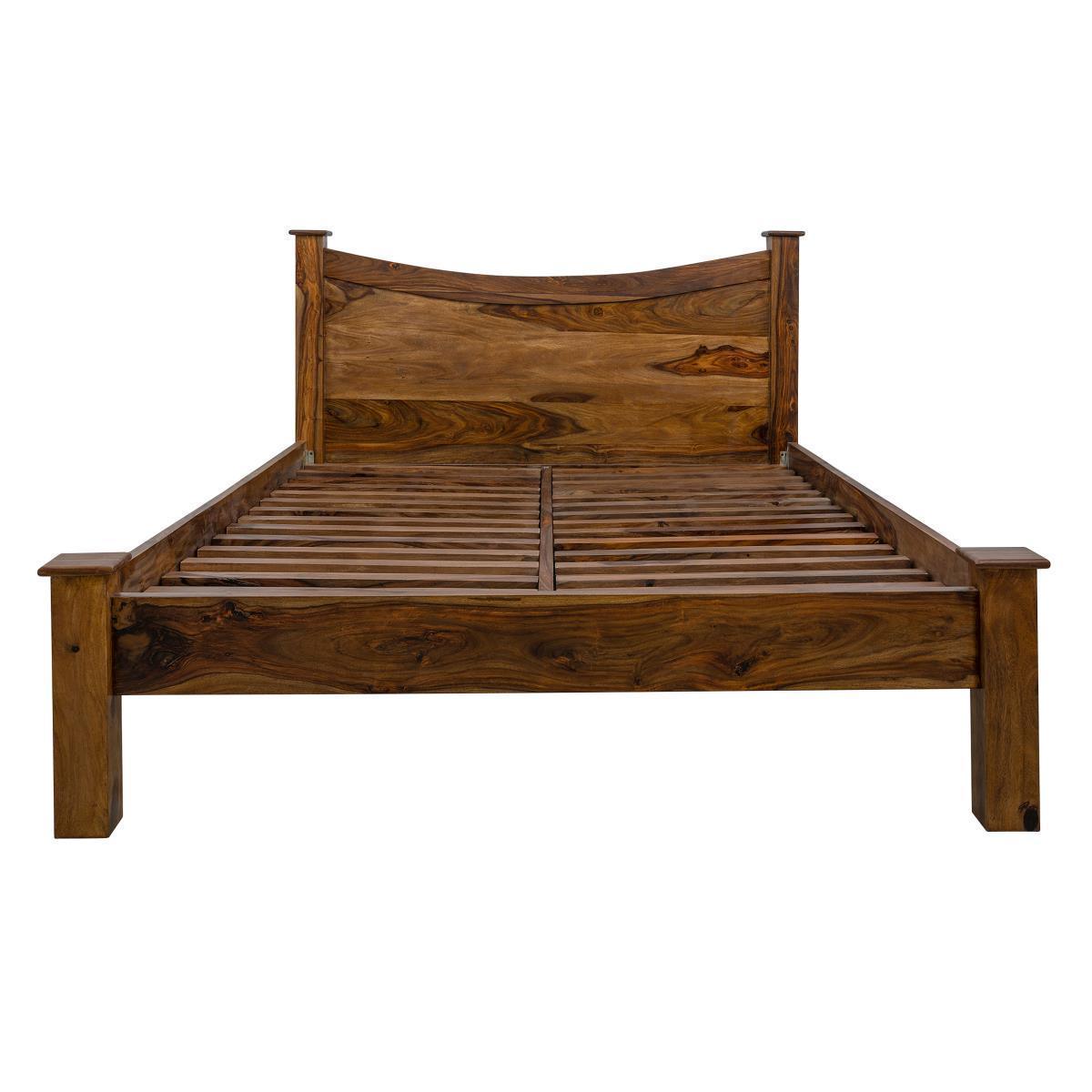 Mehran Contemporary Sheesham Wood Carved Bed #14 - Duraster