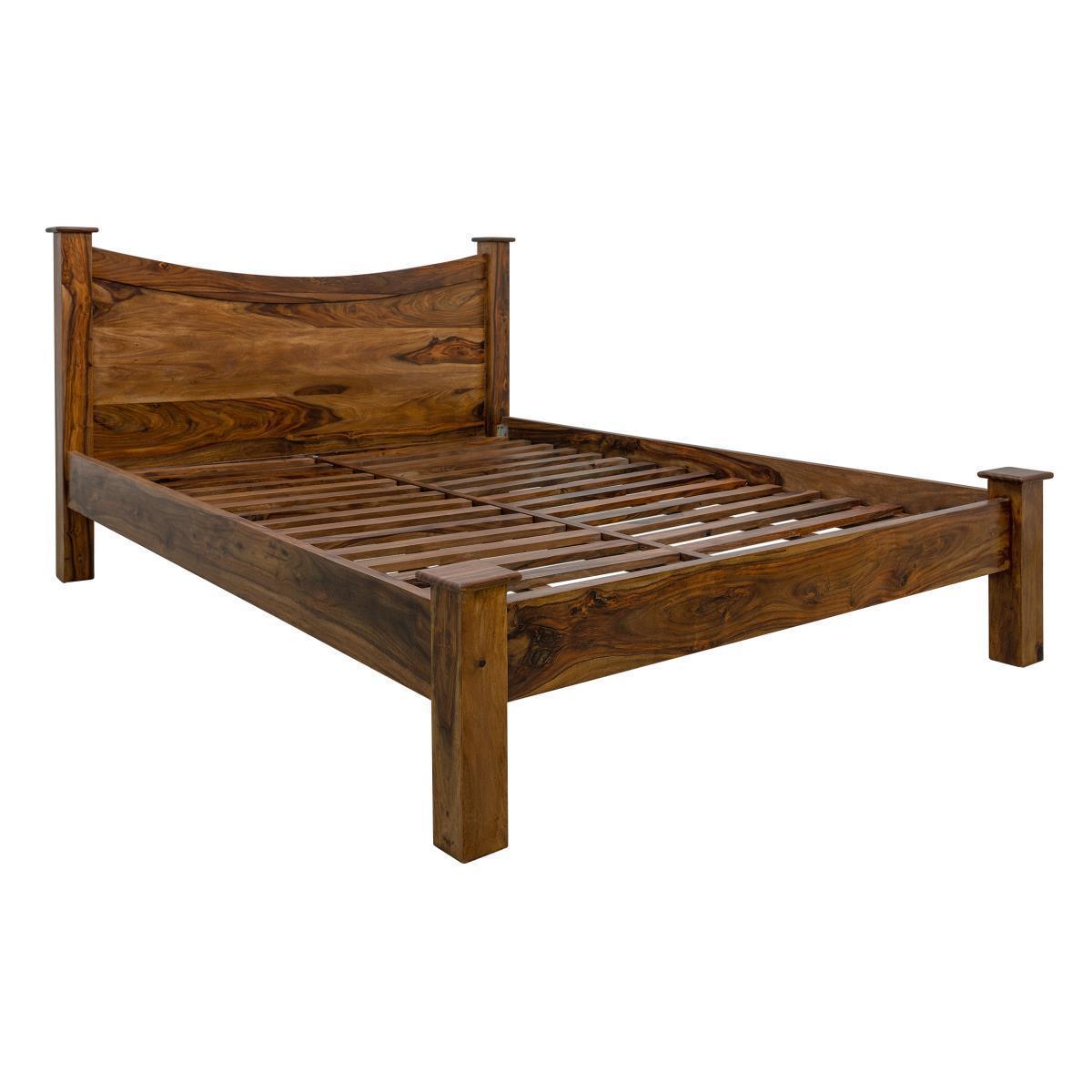 Mehran Contemporary Sheesham Wood Carved Bed #14 - Duraster