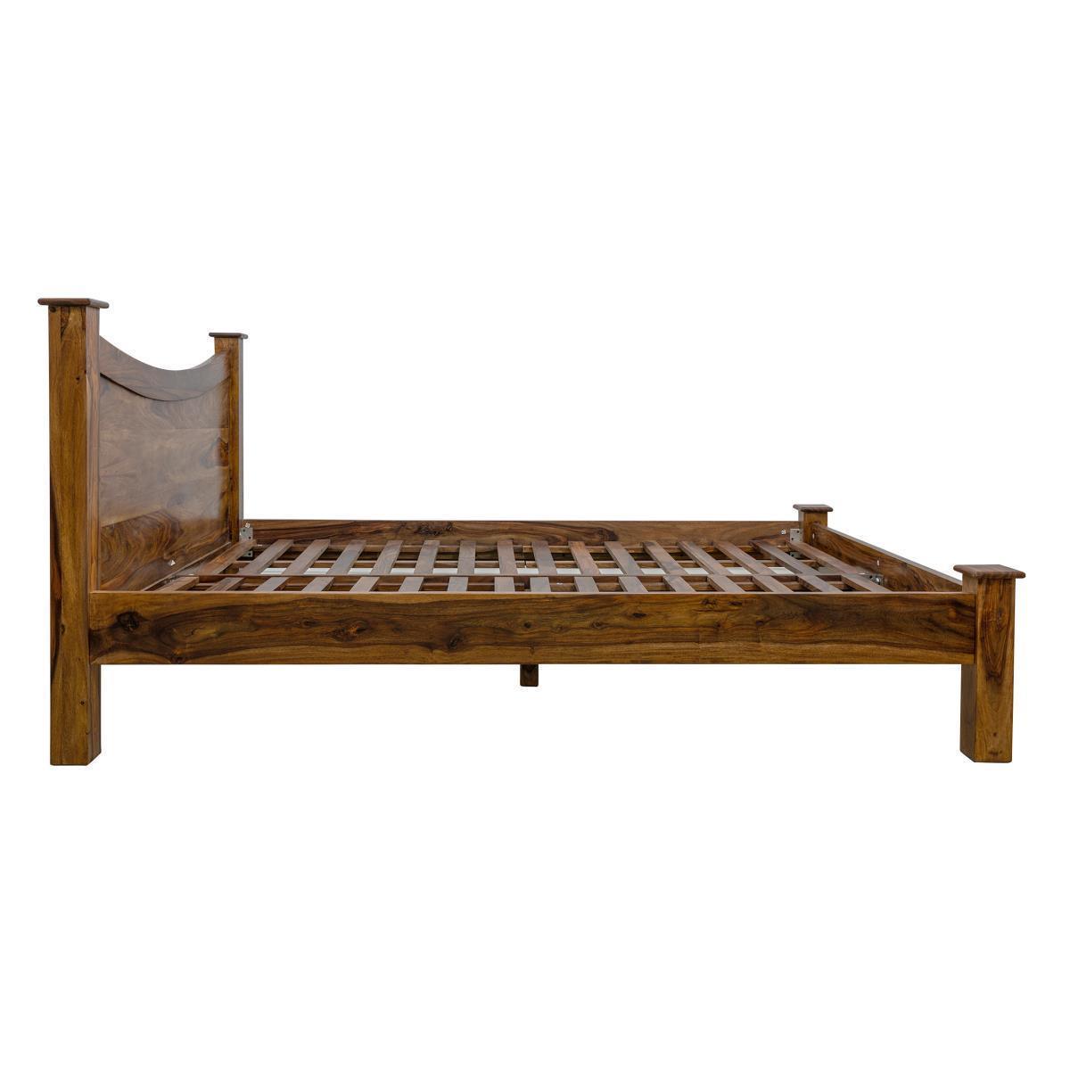 Mehran Contemporary Sheesham Wood Carved Bed #14 - Duraster