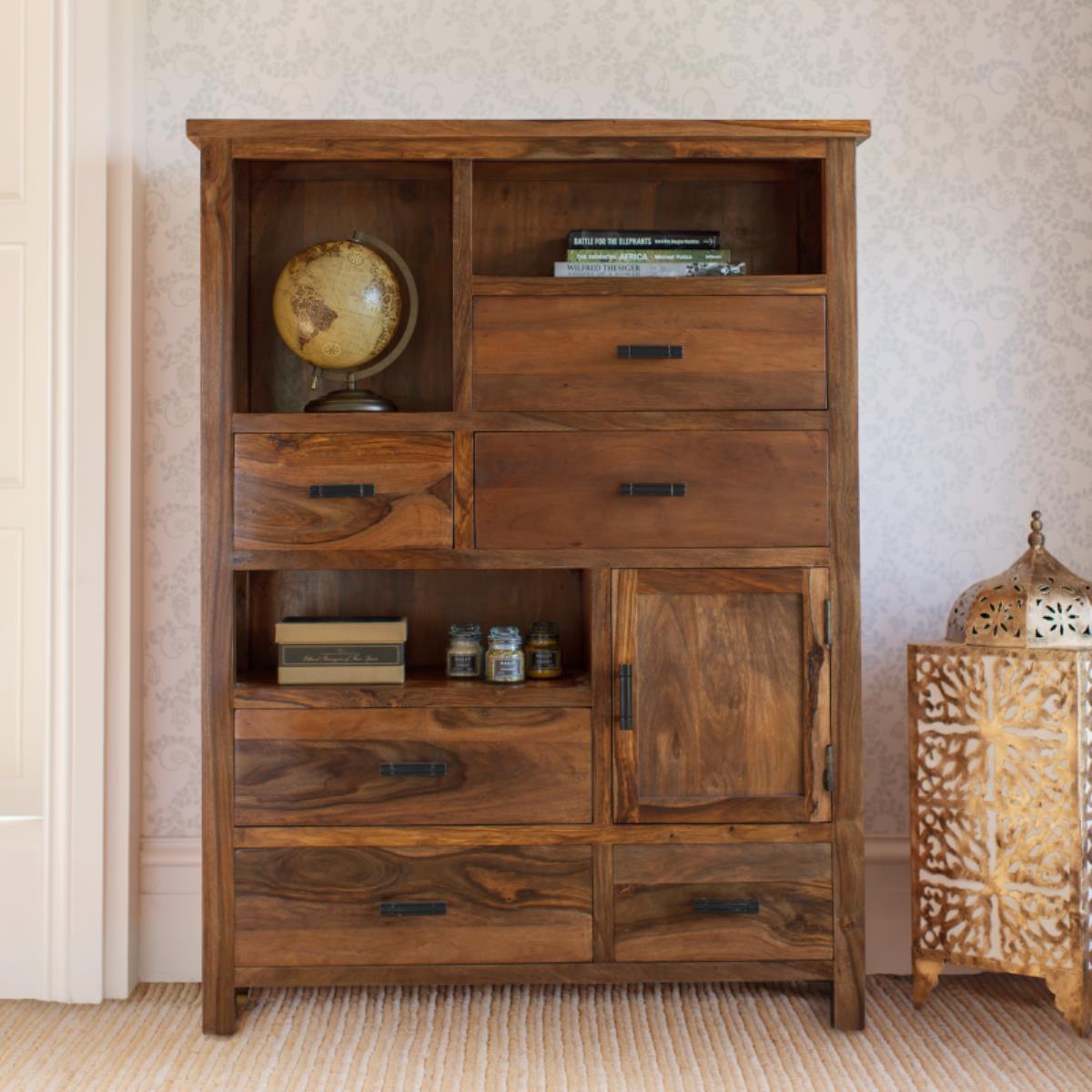 Mehran Contemporary Sheesham Wood Storage Unit Cabinet #11 - Duraster