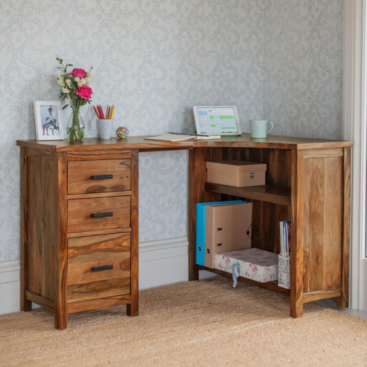 Mehran Contemporary Sheesham Wood Study Desk #1 - Duraster