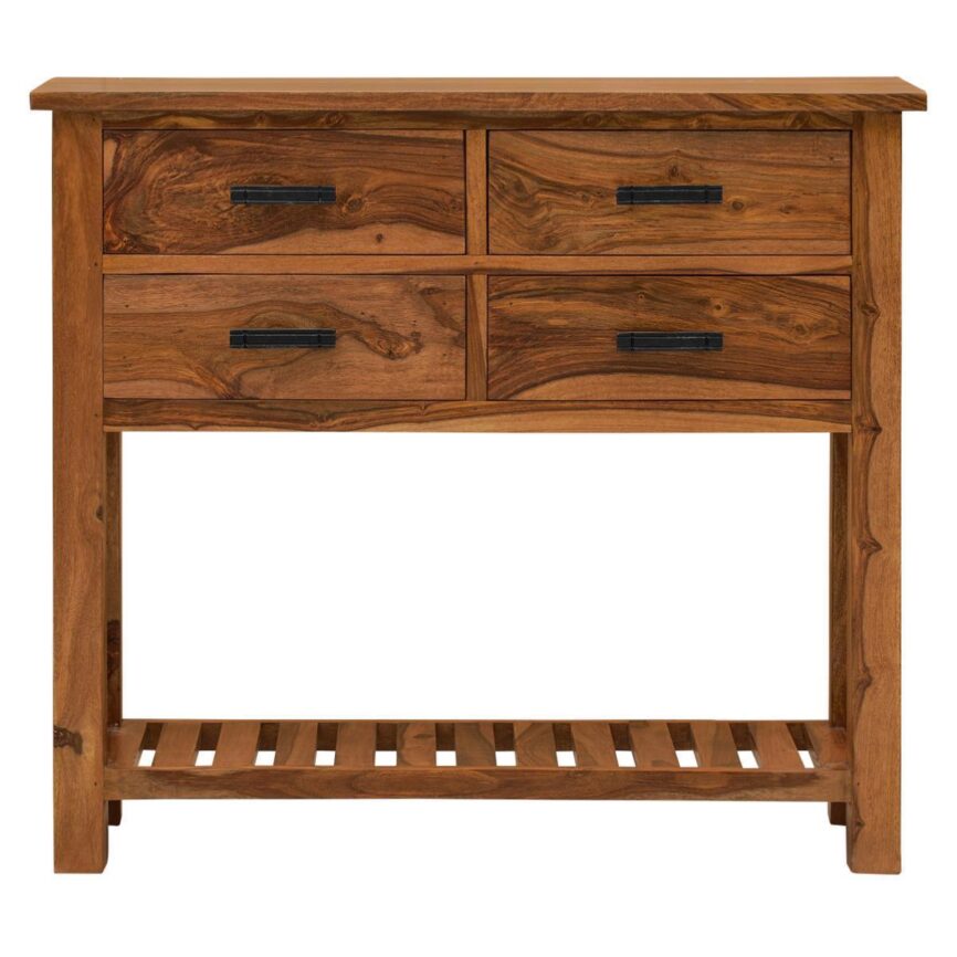 Mehran Contemporary Sheesham Wood Console Table #1 - Duraster
