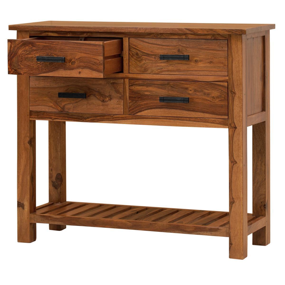 Mehran Contemporary Sheesham Wood Console Table #1 - Duraster