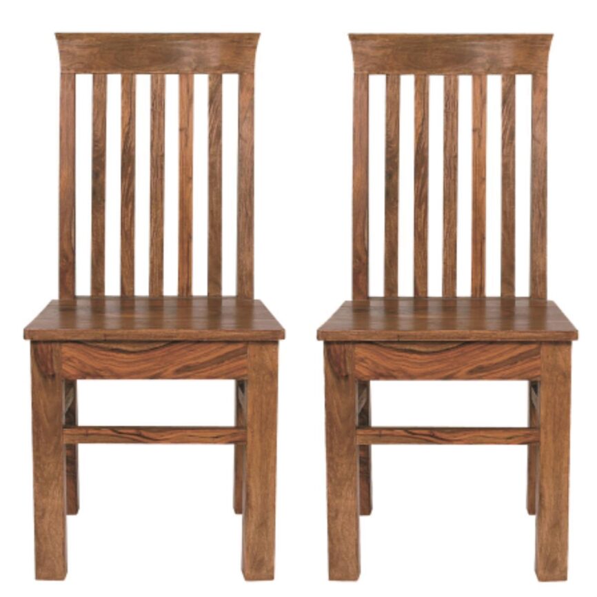Mehran Contemporary Sheesham Wood Dining Pair of Two Chair #2 - Duraster