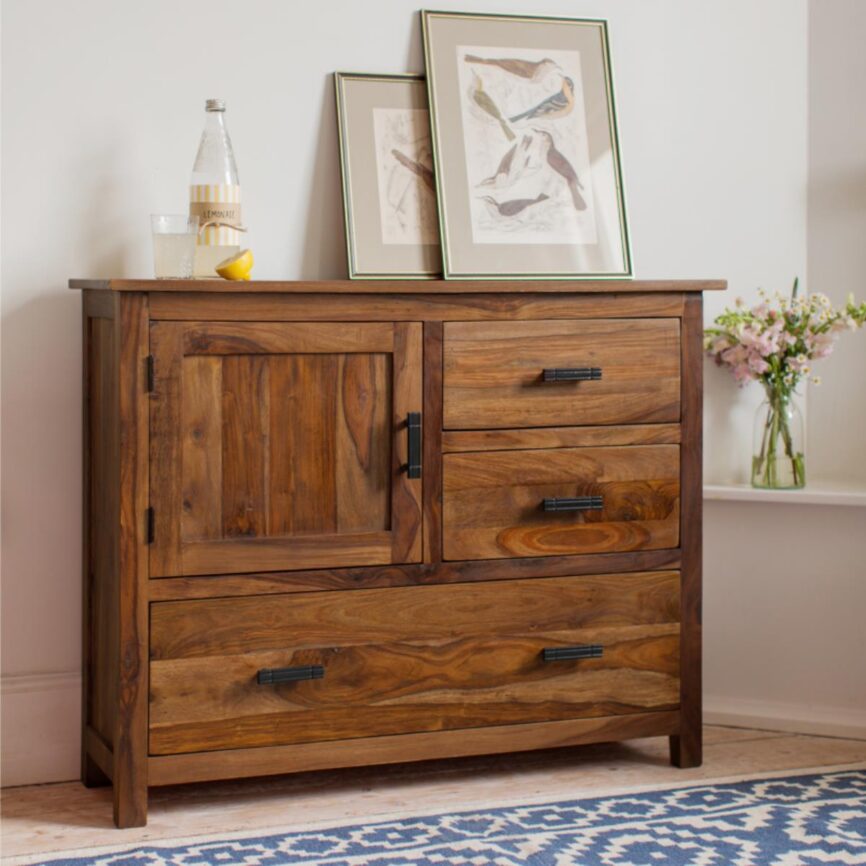 Mehran Traditional Sheesham Wood Sideboard Cabinet #10 - Duraster