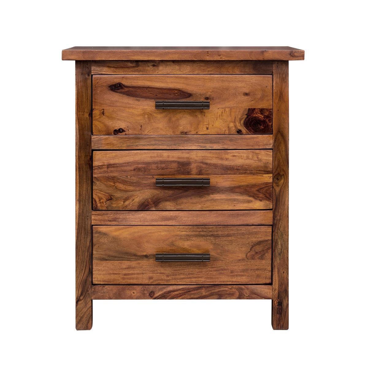 Mehranc  Contemporary Sheesham Wood Bedside Table #1 - Duraster