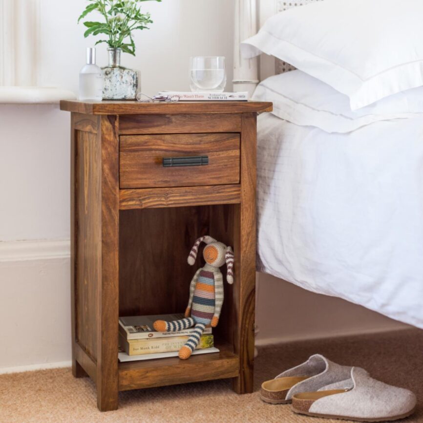 Mehran Contemporary Sheesham Wood Small Bedside #2 - Duraster