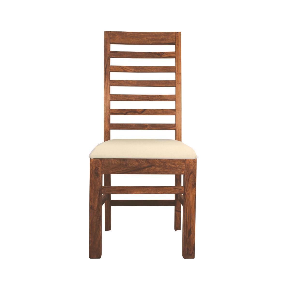 Mehran Contemporary Sheesham Wood Upholstered Chair #3 - Duraster