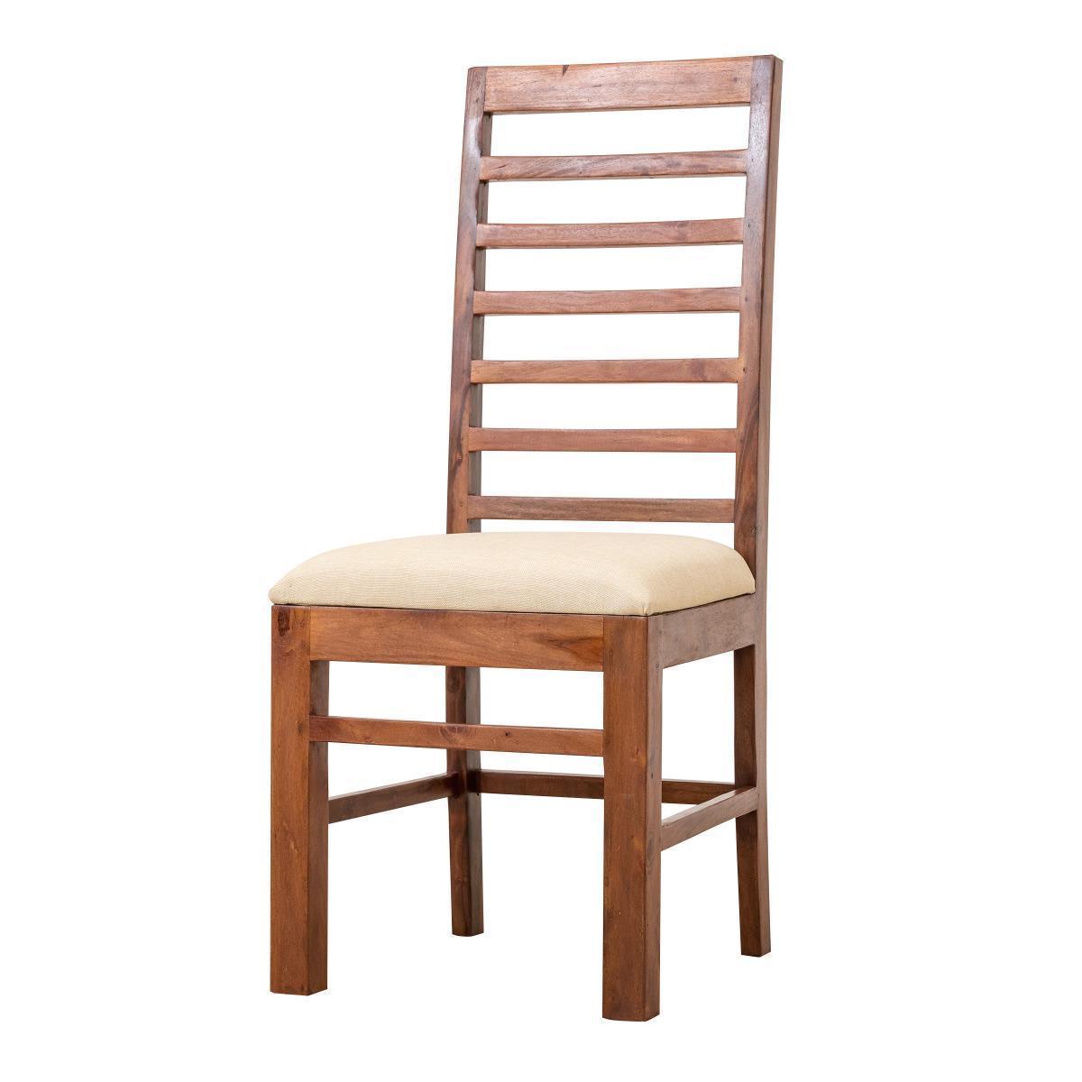 Mehran Contemporary Sheesham Wood Upholstered Chair #3 - Duraster