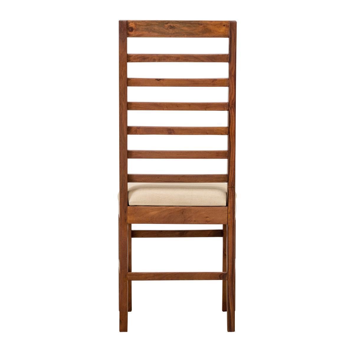 Mehran Contemporary Sheesham Wood Upholstered Chair #3 - Duraster