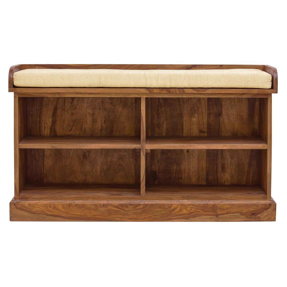 Mehran Contemporary Sheesham Wood Shoe Rack #2 - Duraster