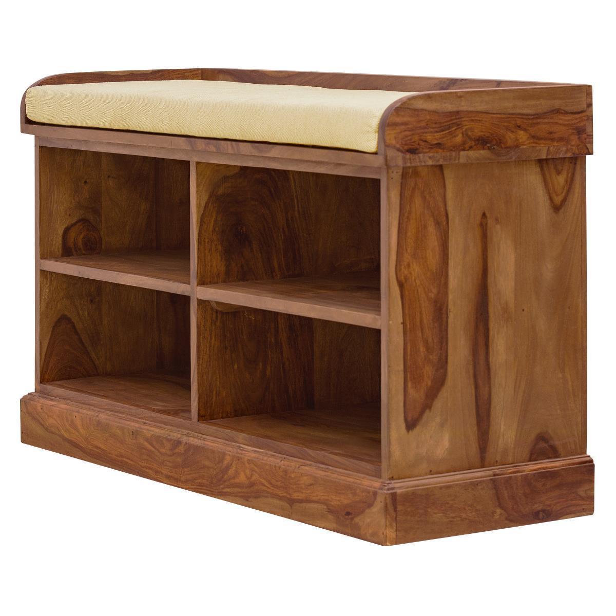 Mehran Contemporary Sheesham Wood Shoe Rack #2 - Duraster