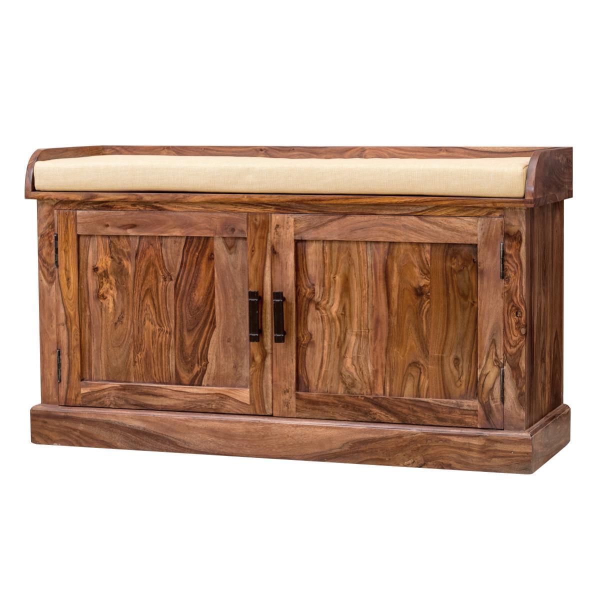 Mehran Contemporary Sheesham Wood Shoe Rack #1 - Duraster