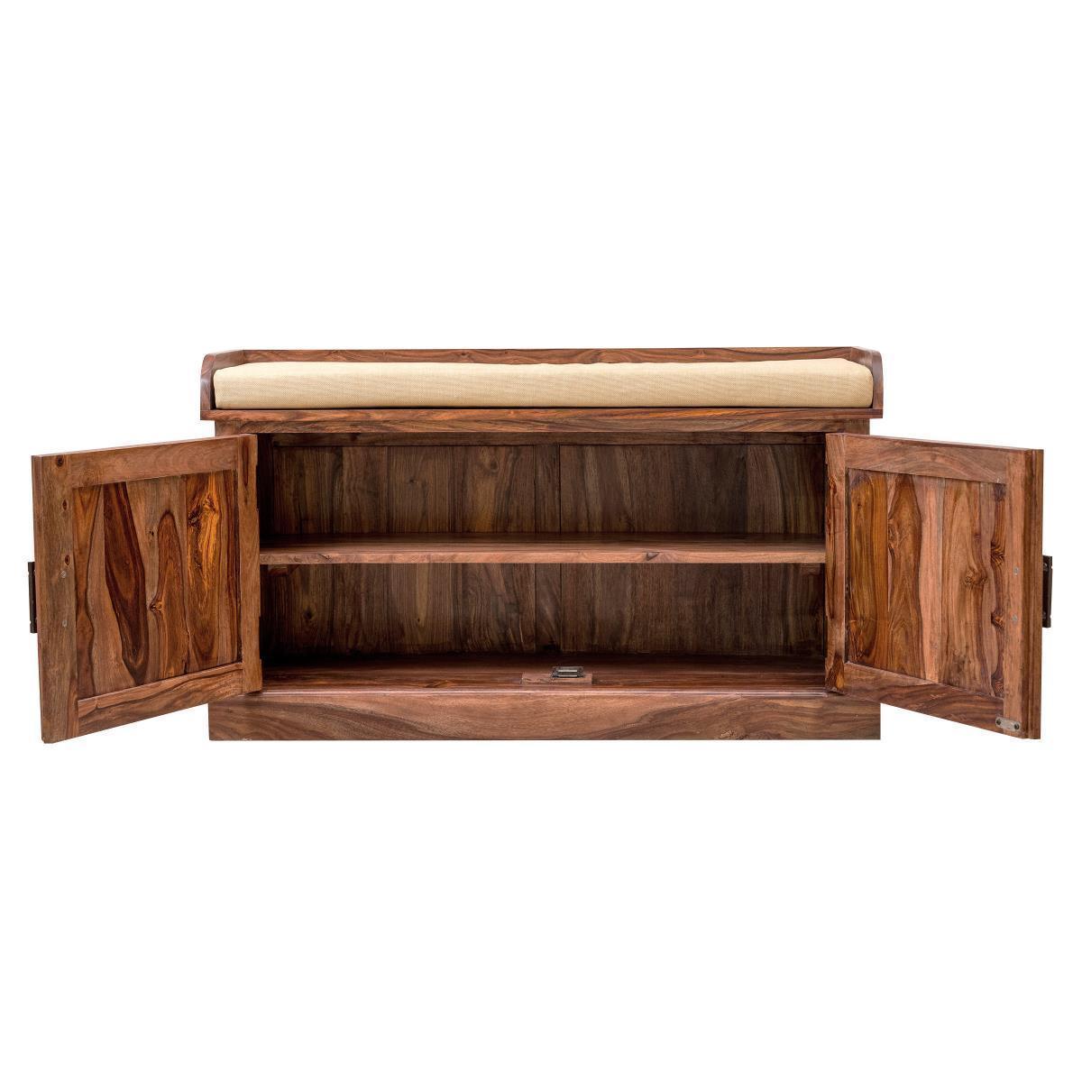 Mehran Contemporary Sheesham Wood Shoe Rack #1 - Duraster