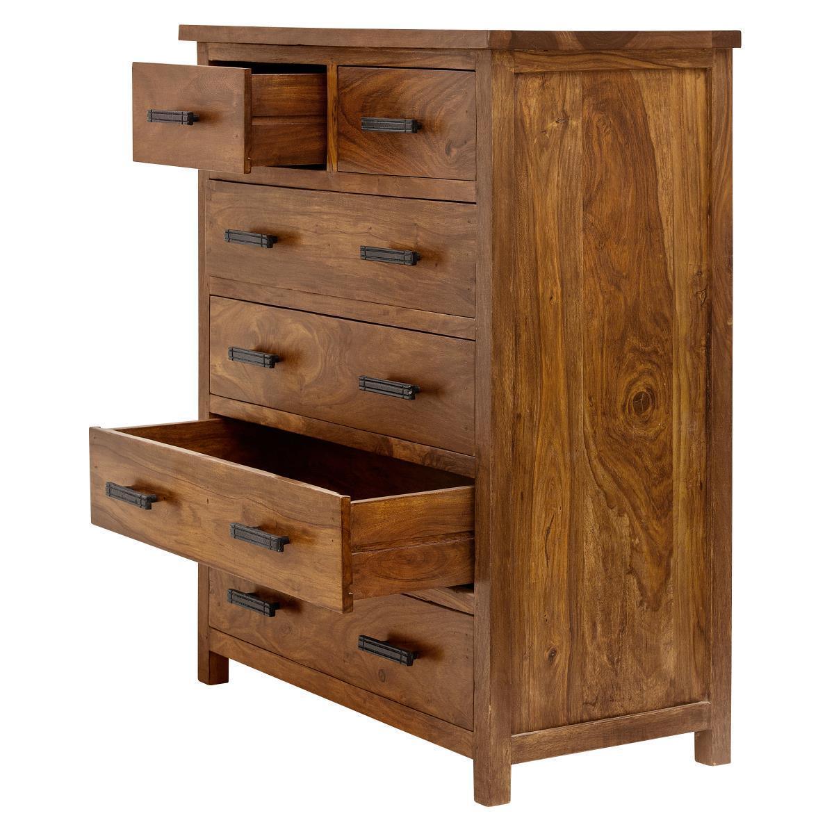 Mehran Contemporary Sheesham Wood Tall Chest of Drawers #9 - Duraster