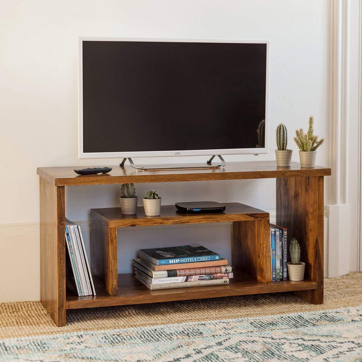 Mehran Contemporary Sheesham Wood TV Unit  #1 - Duraster