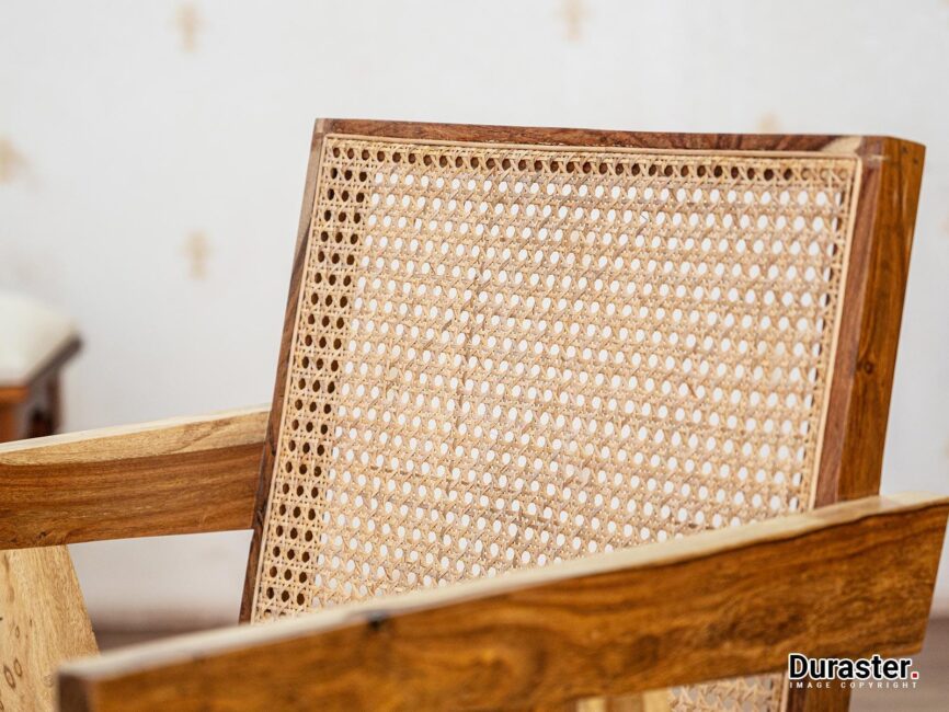 Nature Solid Sheesham wood Arm Chair with Cane Work #1 - Duraster