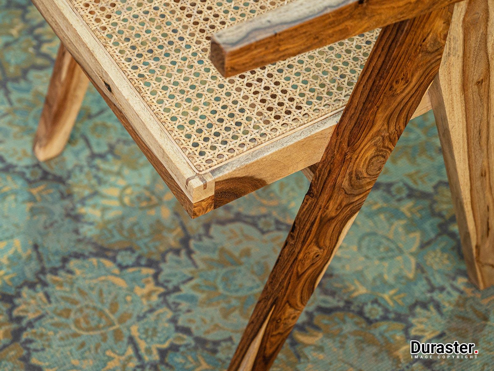 Nature Solid Sheesham wood Arm Chair with Cane Work #1 - Duraster