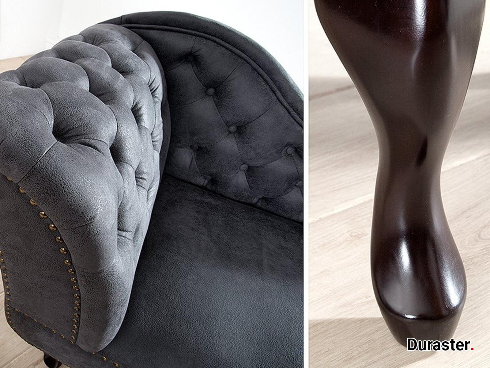 Norwich Vintage Gray Chesterfield Lounge #47 - Duraster