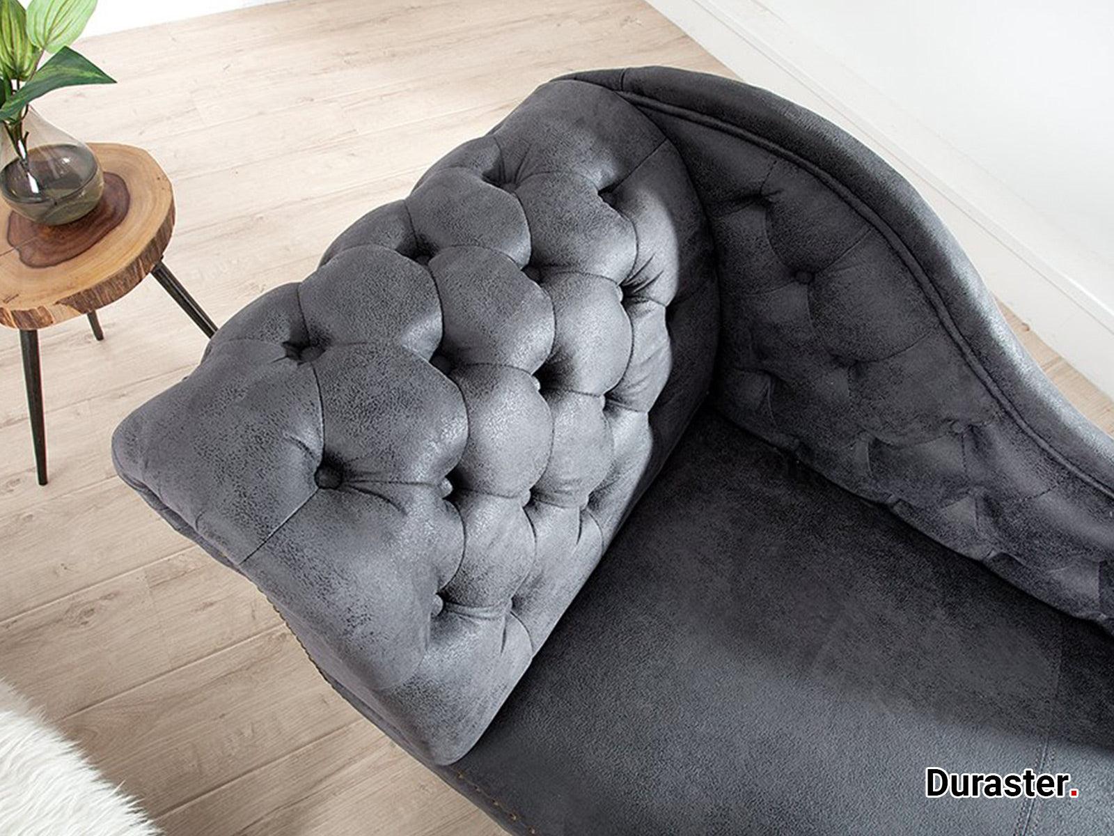 Norwich Vintage Gray Chesterfield Lounge #47 - Duraster