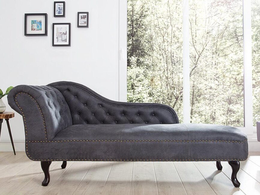 Norwich Vintage Gray Chesterfield Lounge #47 - Duraster