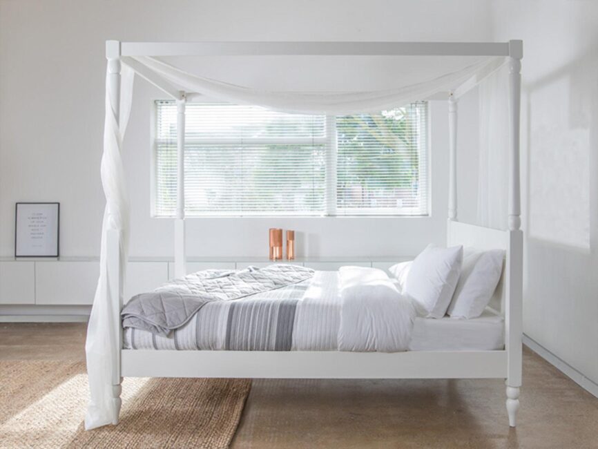 Novo Premium Solid Acacia Wood Four-Poster Bed #3 - Duraster