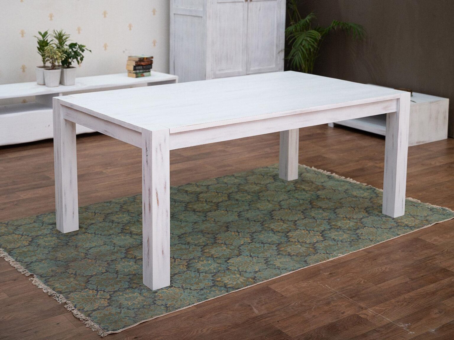 Novo Distress Solid Acacia wood Dining Table  #1 - Duraster