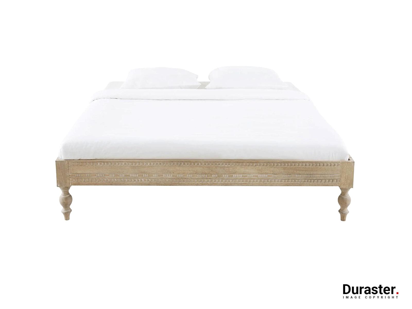 Ajenta Solid Mango wood Carved Bed #5 - Duraster