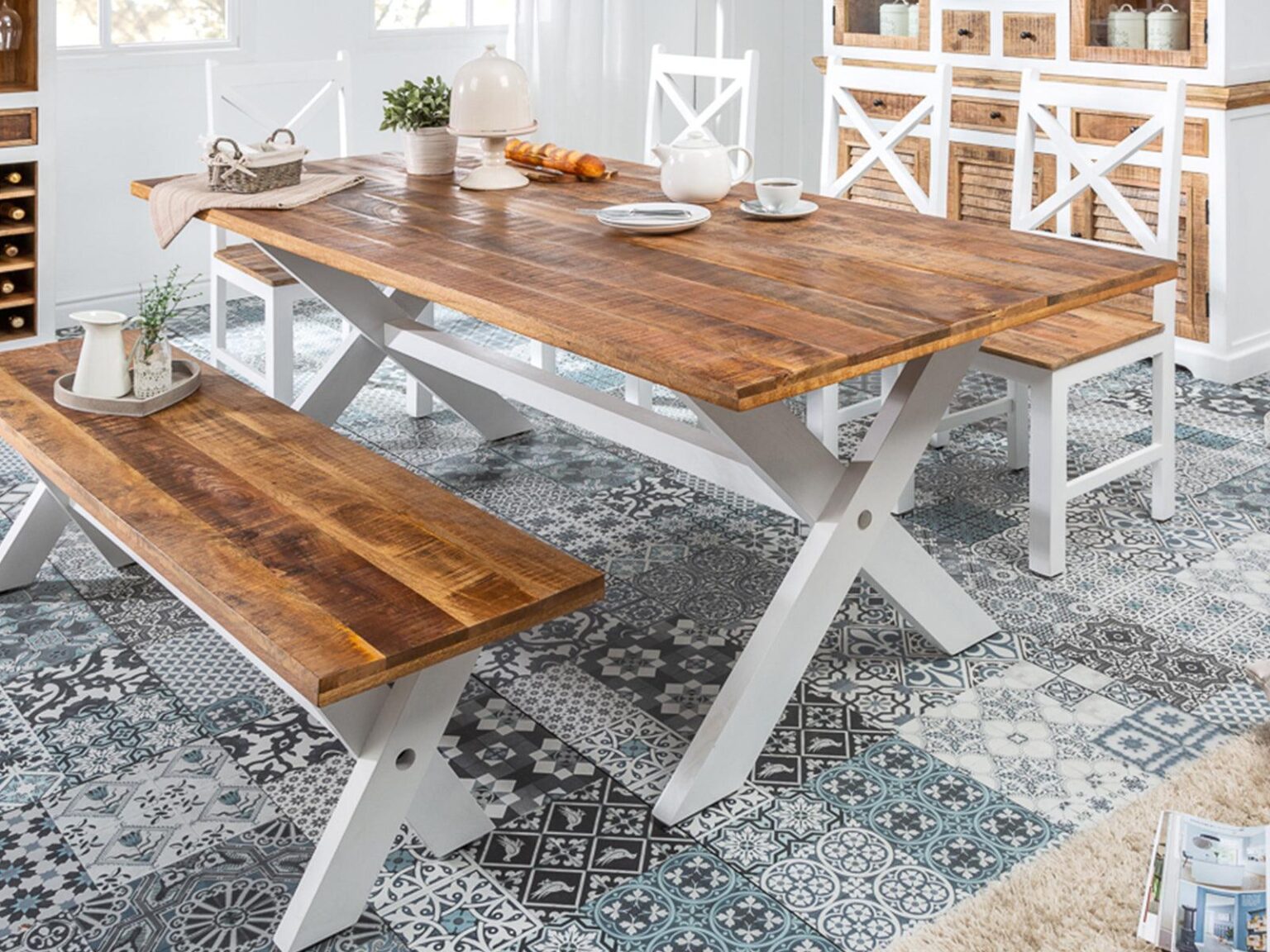 Novo Premium Solid Mango Wood Dining Set with Chairs #1 - Duraster
