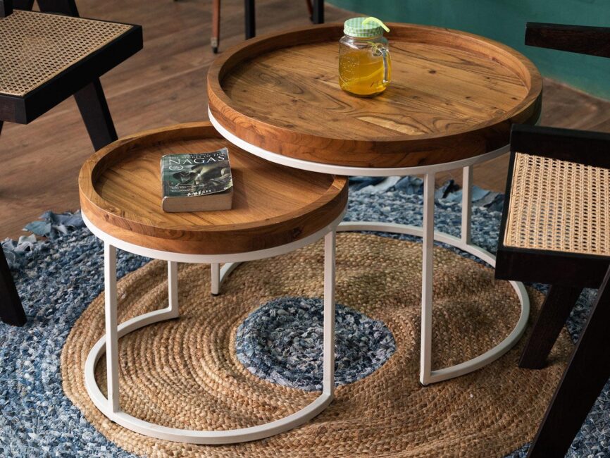Novo Premium Solid Acacia wood Nested Side / Coffee Table #1 - Duraster