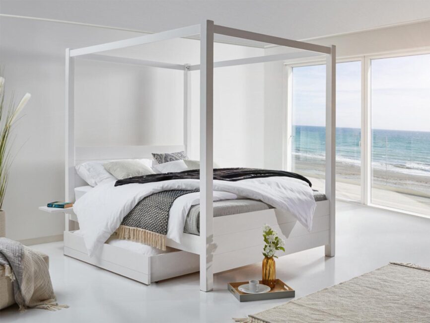 Novo Premium Solid Acacia Wood Four-Poster Bed #2 - Duraster