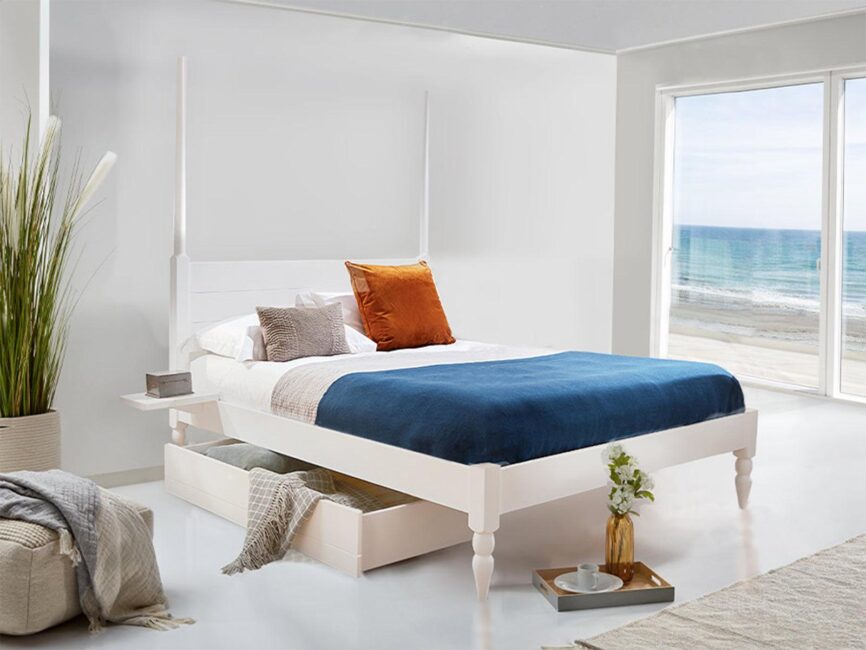 Novo Solid Acacia Wood Two-Poster Bed #8 - Duraster
