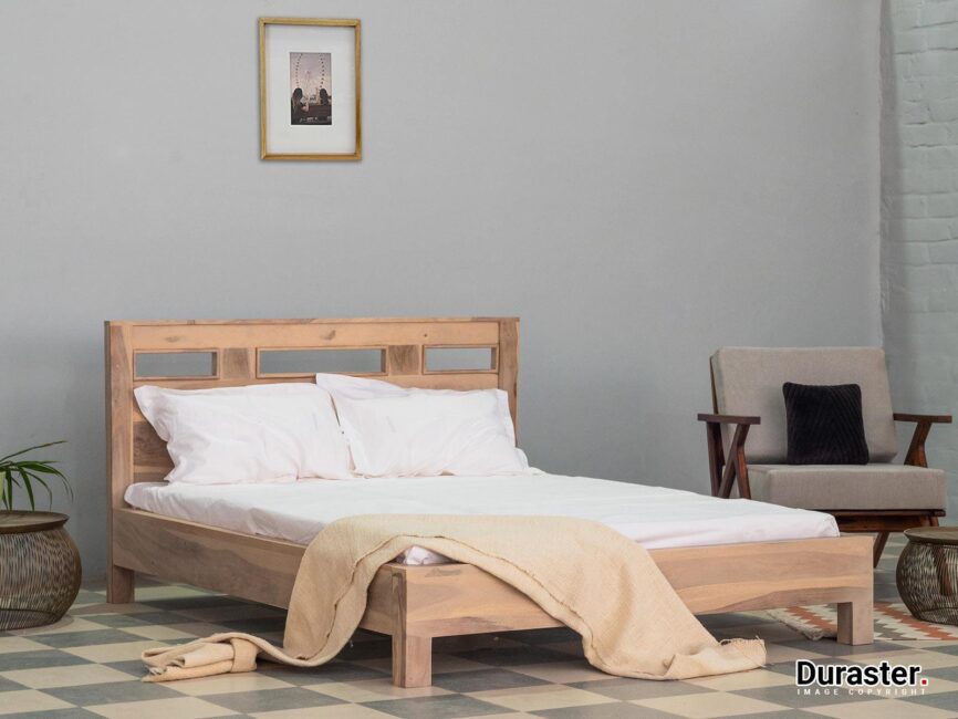 Novo Modern Sheesham Wood Single Bed  Without Storage #3 (36" x 72") - Duraster