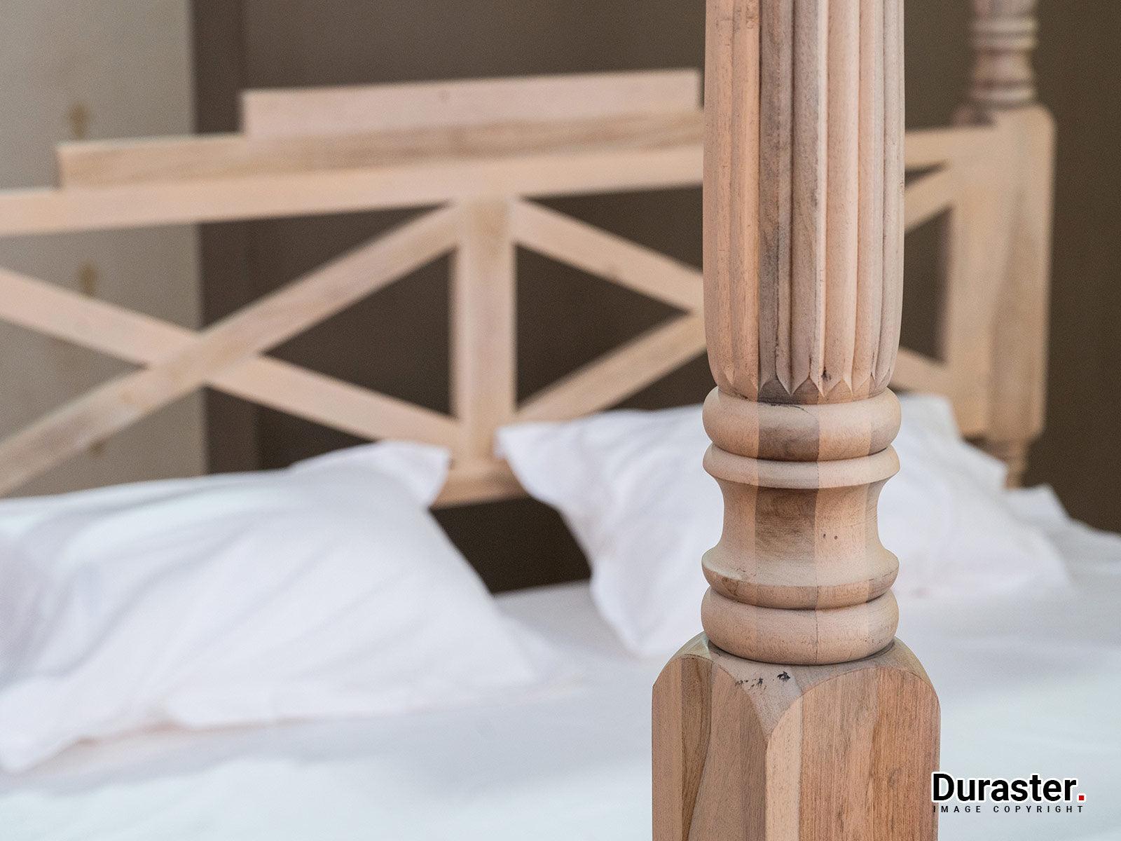 Novo Solid Sheesham wood Modern Canopy 4 Poster Bed#3 - Duraster