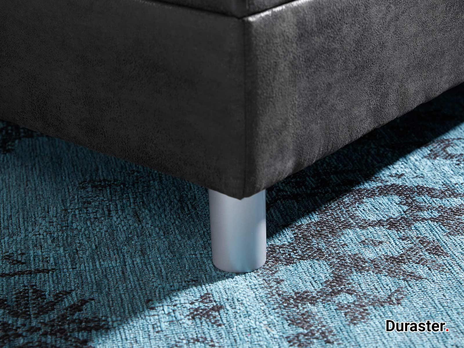 Norwich Premium Anthracite Fabric Ottoman #42 - Duraster