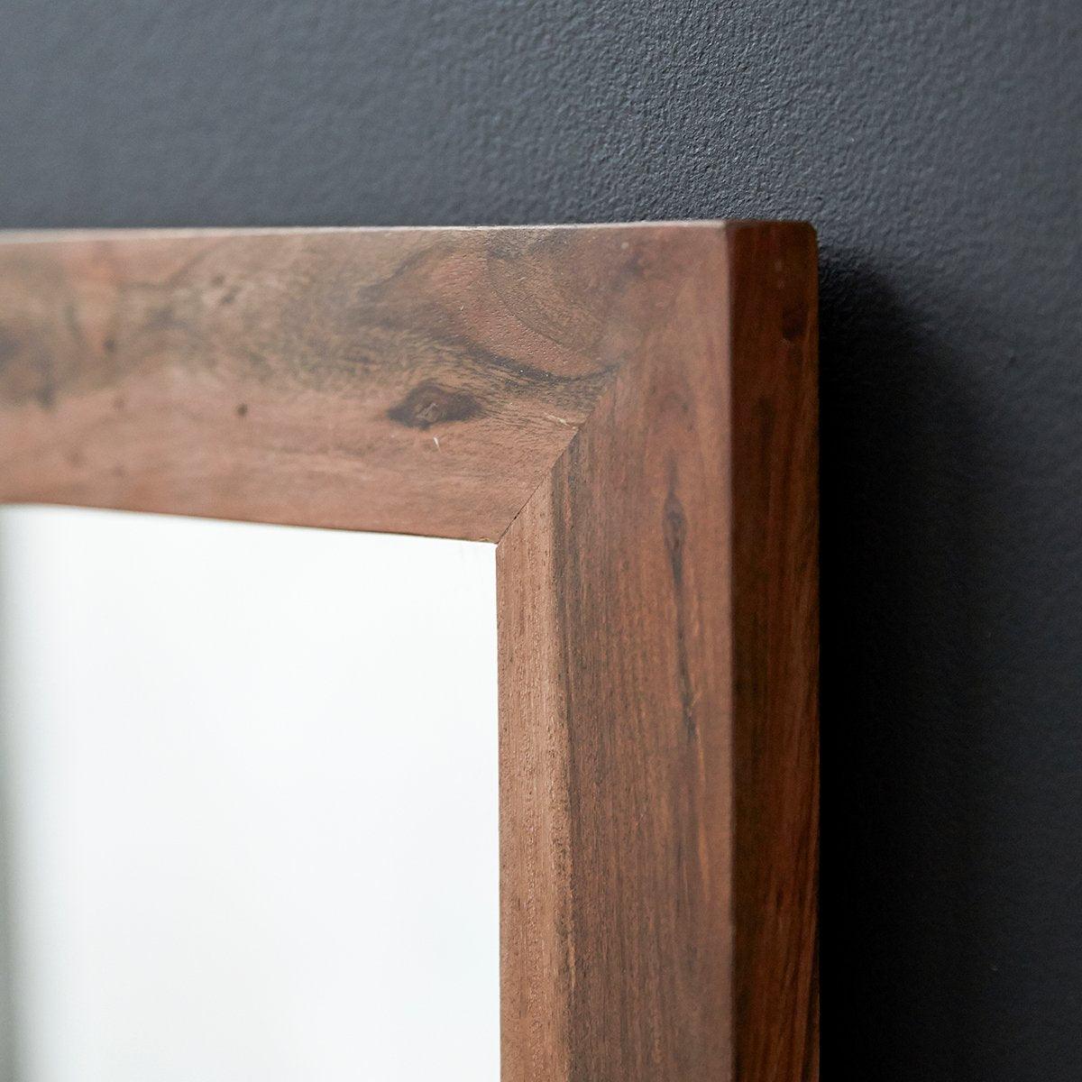 Dessart Modern Sheesham wood Wall Mirror #8 - Duraster