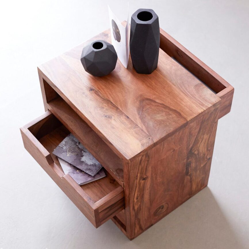 Dessart Solid Sheesham Cube 3 Drawers   #1 - Duraster
