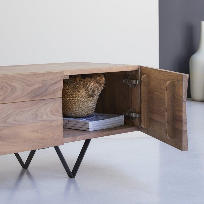 Veena Solid Walnut TV Stand #2 - Duraster