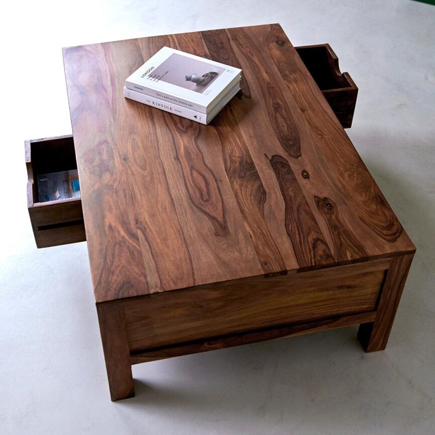 Dessart Solid Sheesham Coffee Table #4 - Duraster