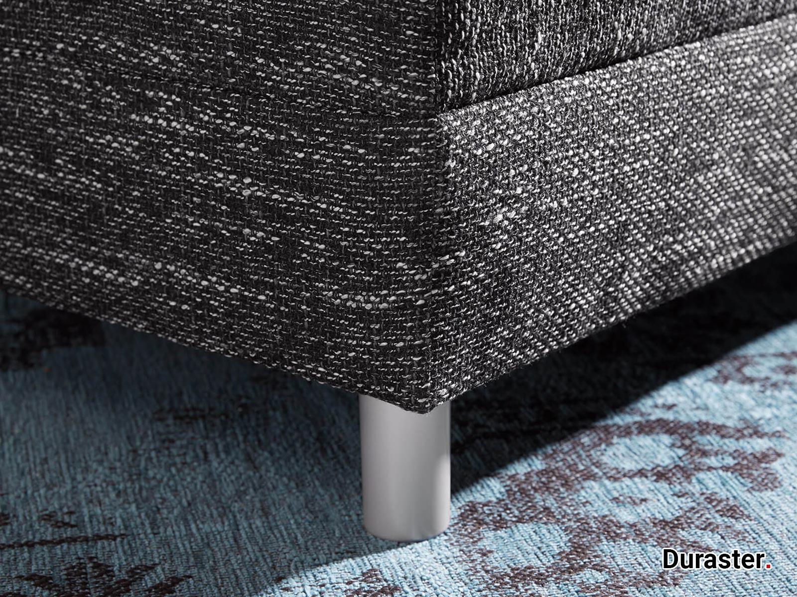 Norwich Premium Black Fabric Ottoman #36 - Duraster