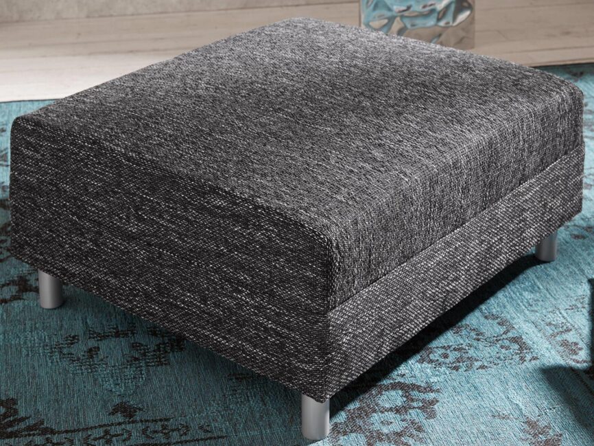 Norwich Premium Black Fabric Ottoman #36 - Duraster